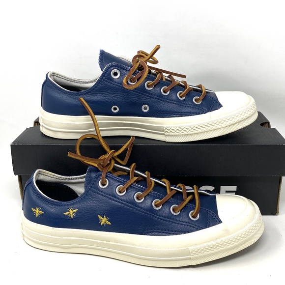 Converse Chuck 70 Low Top Leather Blue Women's Size Sneakers Custom 165507C-ENG - Picture 2 of 15